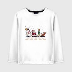 Лонгслив хлопковый детский Beatles Christmas, цвет: белый