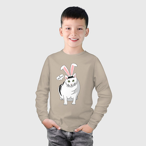 Детский лонгслив Кролик Бендер - 2023 / Миндальный – фото 3