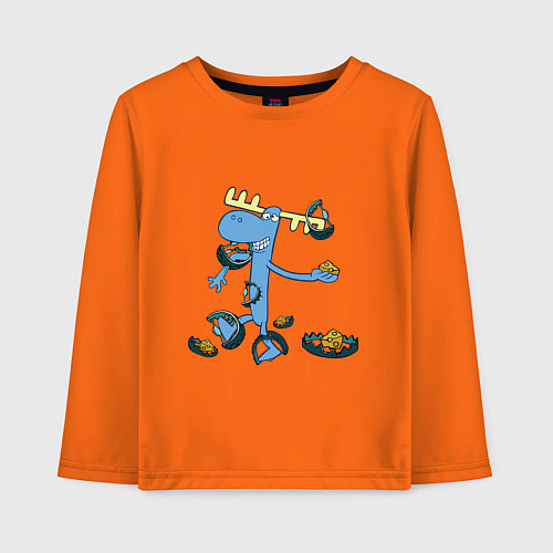 Детский лонгслив Lumpy trap / Оранжевый – фото 1