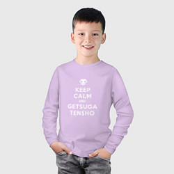Лонгслив хлопковый детский Keep calm and getsuga tenshou, цвет: лаванда — фото 2