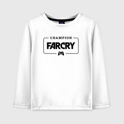 Лонгслив хлопковый детский Far Cry gaming champion: рамка с лого и джойстиком, цвет: белый