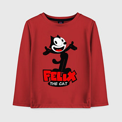 Лонгслив хлопковый детский Felix the cat, цвет: красный