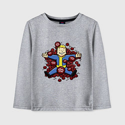Лонгслив хлопковый детский Vault boy caps, цвет: меланж