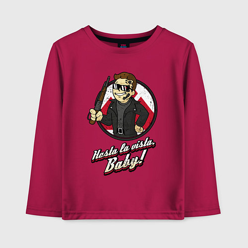 Детский лонгслив Vault boy - terminator / Маджента – фото 1