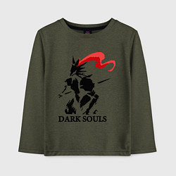 Лонгслив хлопковый детский Dark Souls, цвет: меланж-хаки