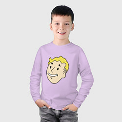 Лонгслив хлопковый детский Vault boy head, цвет: лаванда — фото 2