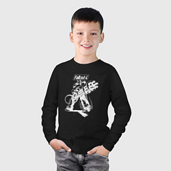 Лонгслив хлопковый детский Силовая броня Анклава, цвет: черный — фото 2
