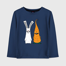 Детский лонгслив Заяц с морковкой