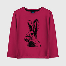 Лонгслив хлопковый детский Wild rabbit, цвет: маджента