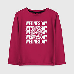 Лонгслив хлопковый детский Wednesday Tornado, цвет: маджента