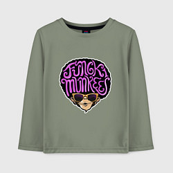 Лонгслив хлопковый детский Funky monkey, цвет: авокадо