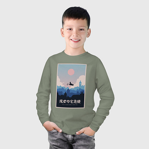 Детский лонгслив Kikis delivery service poster / Авокадо – фото 3