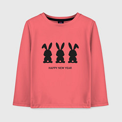 Детский лонгслив Happy new year rabbits