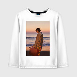 Лонгслив хлопковый детский Fujii Kaze Tabiji, цвет: белый
