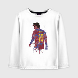 Лонгслив хлопковый детский Color Messi, цвет: белый