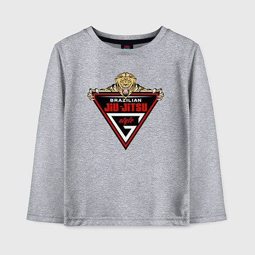 Детский лонгслив Лев борец / Меланж – фото 1