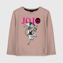 Лонгслив хлопковый детский Made in heaven - стенд Энрико Пуччи - Jojo - part, цвет: пыльно-розовый
