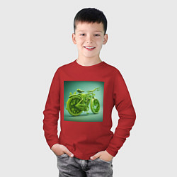 Лонгслив хлопковый детский Зелёное движение, цвет: красный — фото 2