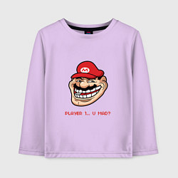Детский лонгслив Mario player 1