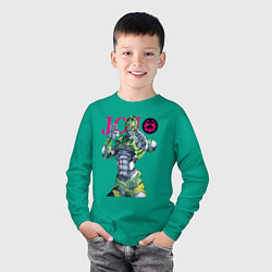Лонгслив хлопковый детский C-Moon - stand of Enrico Pucci - Jojo, цвет: зеленый — фото 2