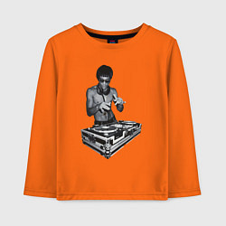 Лонгслив хлопковый детский DJ Bruce Lee, цвет: оранжевый
