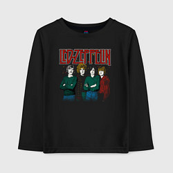 Лонгслив хлопковый детский Led Zeppelin винтаж, цвет: черный