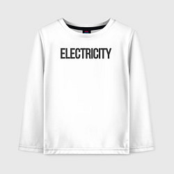 Лонгслив хлопковый детский Electricity, цвет: белый