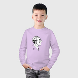 Лонгслив хлопковый детский Морис Равель, цвет: лаванда — фото 2