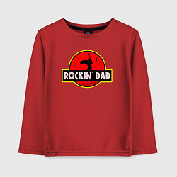 Лонгслив хлопковый детский Rockin Dad, цвет: красный