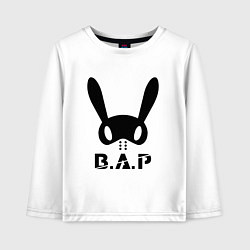 Лонгслив хлопковый детский B A P big logo, цвет: белый