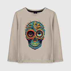 Детский лонгслив Mexican skull