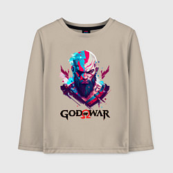 Лонгслив хлопковый детский God of War, Kratos, цвет: миндальный