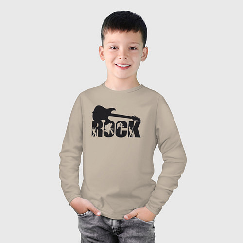 Детский лонгслив Rock / Миндальный – фото 3