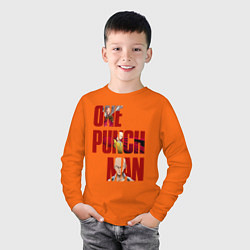 Лонгслив хлопковый детский Ванпанчмен Сайтама, цвет: оранжевый — фото 2