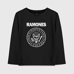Лонгслив хлопковый детский Ramones Blitzkrieg Bop, цвет: черный
