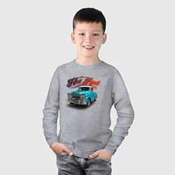Лонгслив хлопковый детский Пикап Chevrolet Apache 3100, цвет: меланж — фото 2