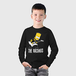 Лонгслив хлопковый детский The Rasmus Барт Симпсон рокер, цвет: черный — фото 2