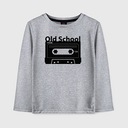 Лонгслив хлопковый детский Old school music, цвет: меланж