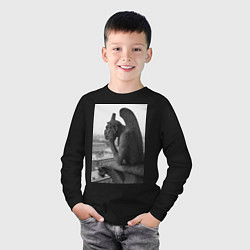 Лонгслив хлопковый детский Dreaming, цвет: черный — фото 2