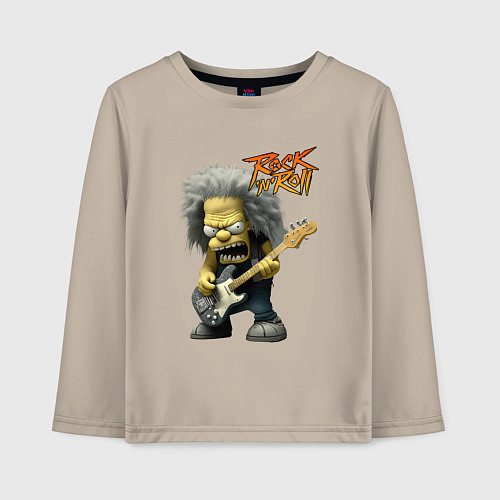 Детский лонгслив Rock Simpsons style / Миндальный – фото 1