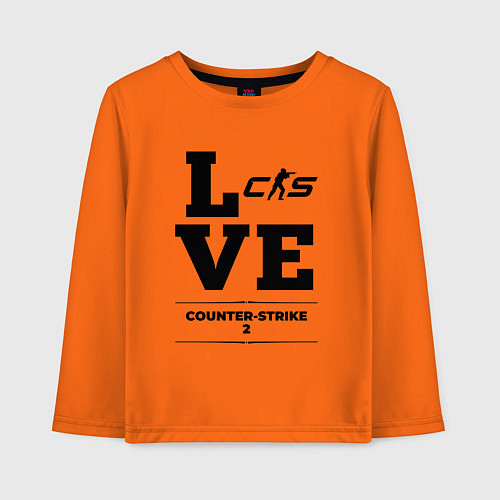 Детский лонгслив Counter-Strike 2 love classic / Оранжевый – фото 1
