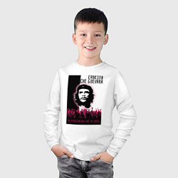 Лонгслив хлопковый детский Эрнесто Че Гевара и революция, цвет: белый — фото 2
