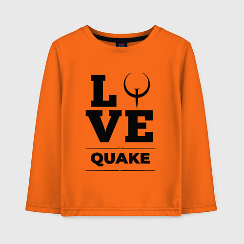 Детский лонгслив Quake love classic / Оранжевый – фото 1