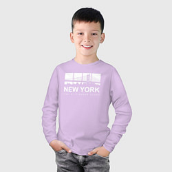 Лонгслив хлопковый детский Нью-Йорк Сити, цвет: лаванда — фото 2