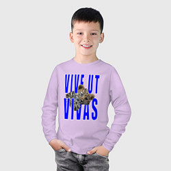 Лонгслив хлопковый детский Vive ut vivas, цвет: лаванда — фото 2