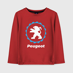 Лонгслив хлопковый детский Peugeot в стиле Top Gear, цвет: красный