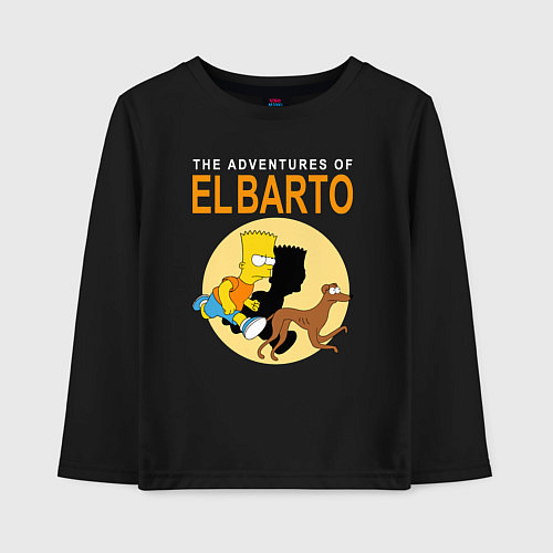 Детский лонгслив Adventures of El Barto / Черный – фото 1
