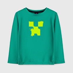 Лонгслив хлопковый детский Lime Creeper eyes, цвет: зеленый