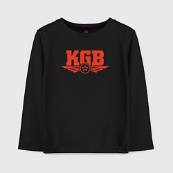 Лонгслив хлопковый детский KGB Red, цвет: черный