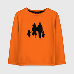 Лонгслив хлопковый детский Family силуэт, цвет: оранжевый